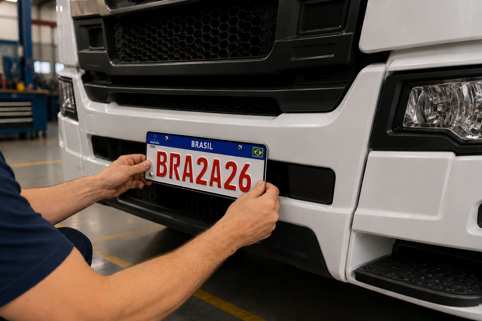 Placas veiculares para utilitários e caminhões