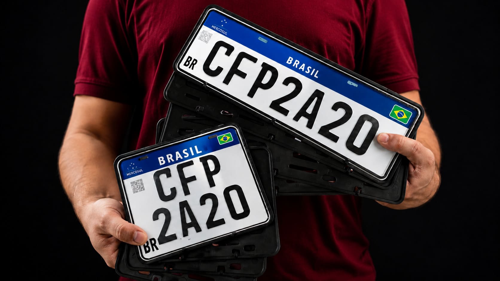 Suporte para Placas de Carro ou Moto