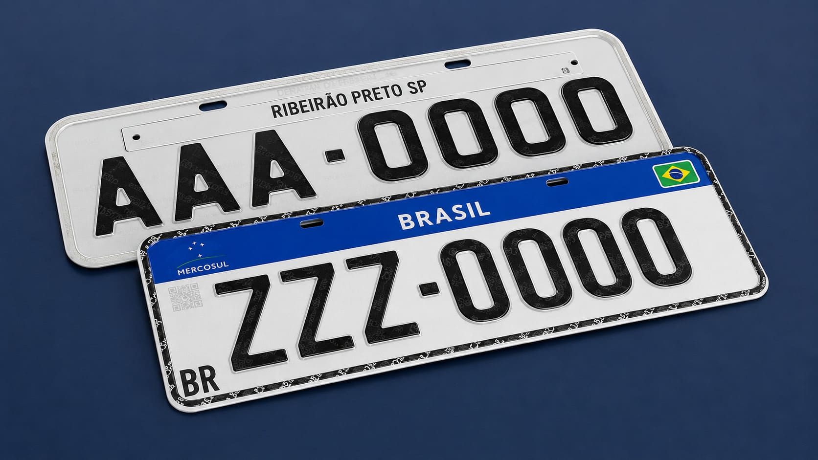 Troca de placa antiga para placa Mercosul